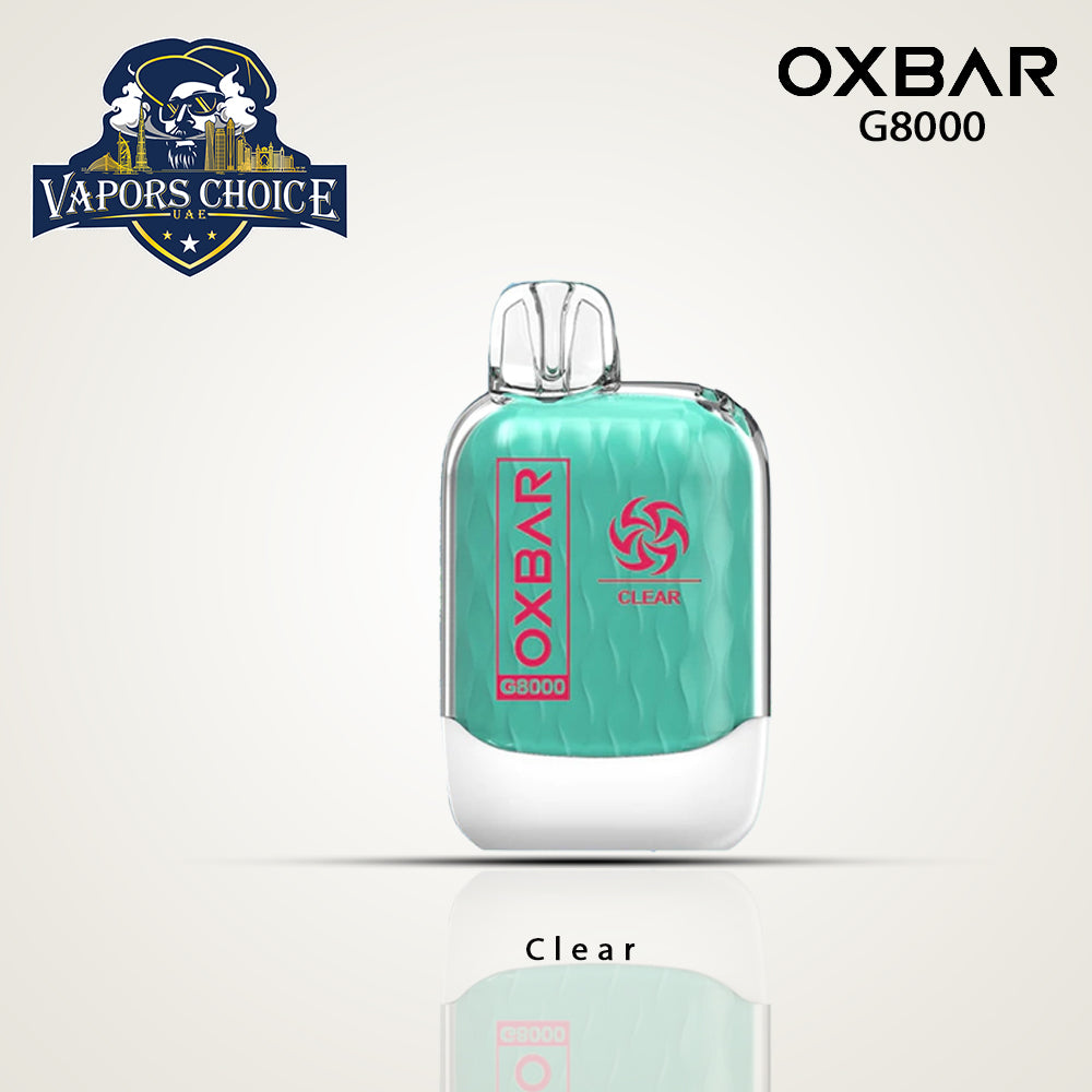 OXVA OXBAR G8000 (50mg & 20mg) 8000 PUFFS - DISPOSABLE VAPE Clear UAE Abu Dhabi