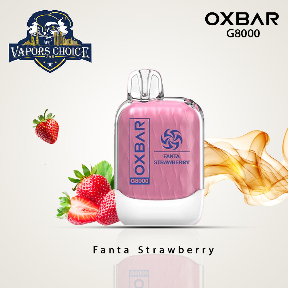 OXVA OXBAR G8000 (50mg & 20mg) 8000 PUFFS - DISPOSABLE VAPE Fanta Strawberry UAE Al Sharjah