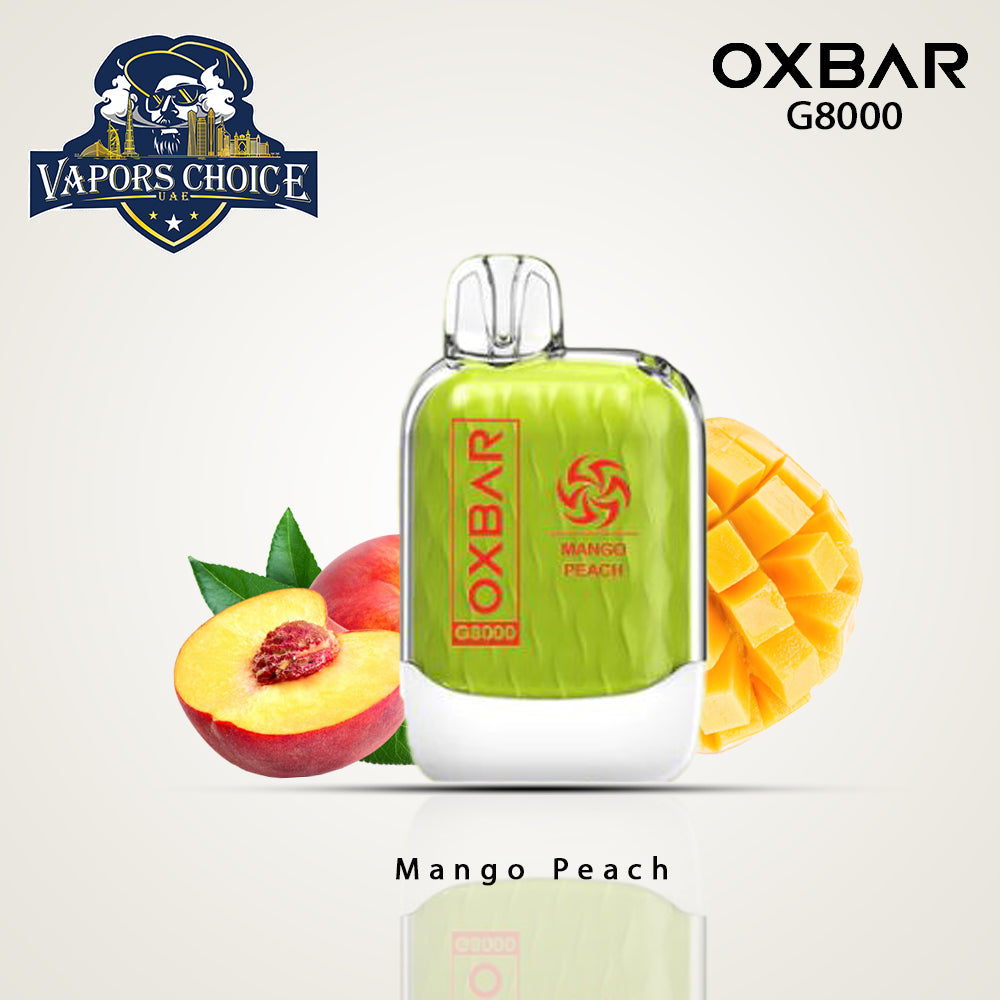 OXVA OXBAR G8000 (50mg & 20mg) 8000 PUFFS - DISPOSABLE VAPE Mango Peach UAE Abu Dhabi & Dubai