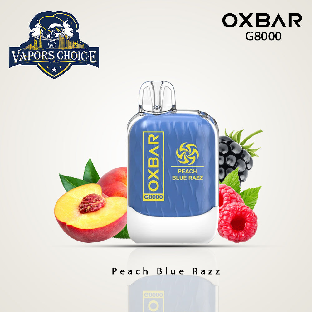OXVA OXBAR G8000 (50mg & 20mg) 8000 PUFFS - DISPOSABLE VAPE Peach Blue Razz UAE Abu Dhabi & Al Sharjah