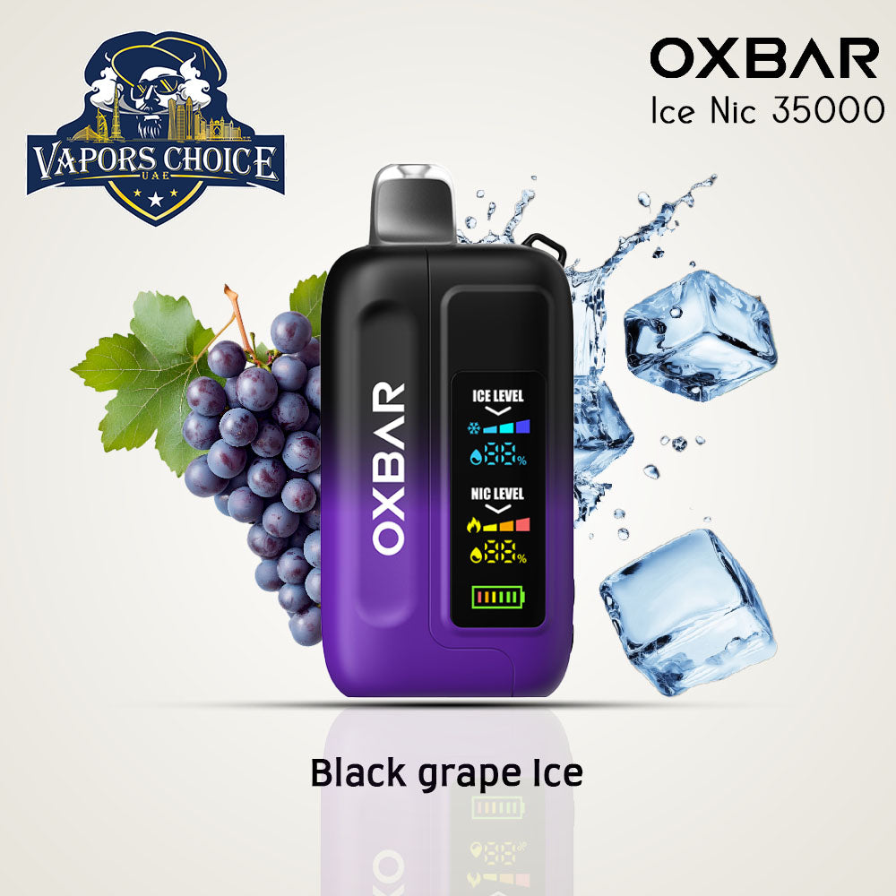 OXVA OXBAR THE FOX DISPOSABLE VAPE (35000 PUFFS) Black Grape Ice UAE Abu Dhabi
