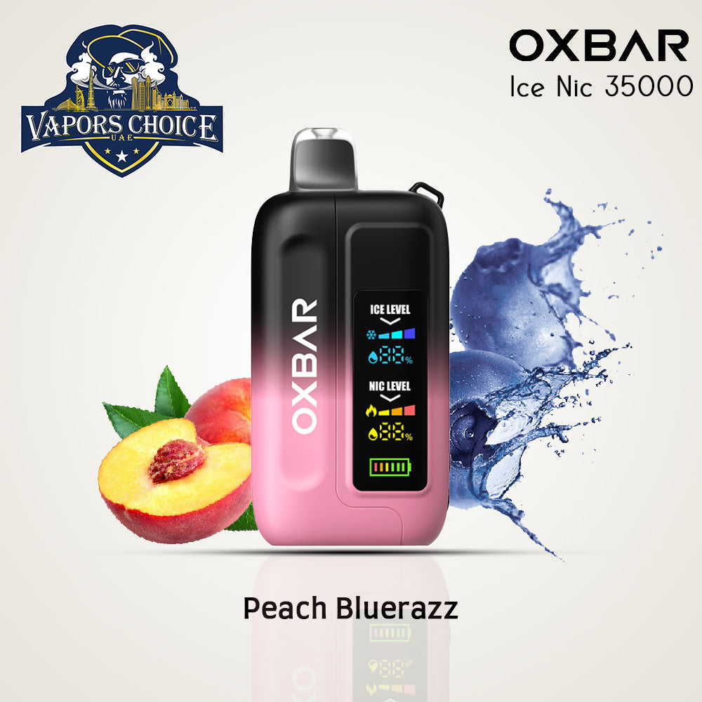 OXVA OXBAR THE FOX DISPOSABLE VAPE (35000 PUFFS) Peach Blue razz UAE Abu Dhabi & Ajman 