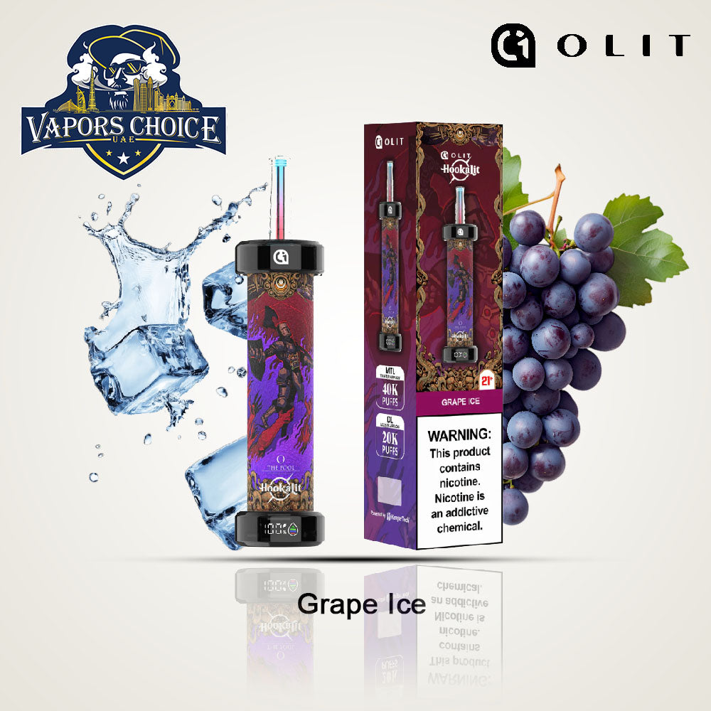 Olit Hookalit 40K Puffs Disposable Vape Grape Ice UAE Al Ain