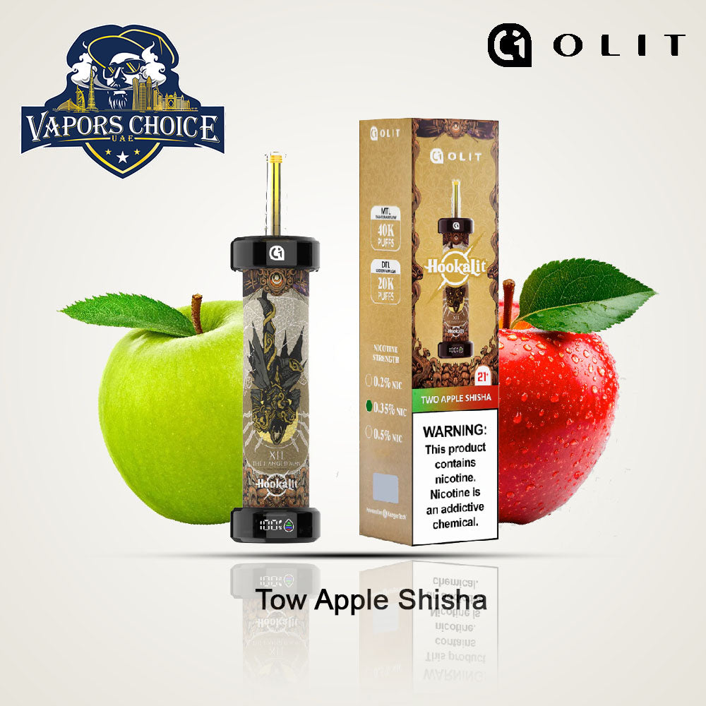 Olit Hookalit 40K Puffs Disposable Vape Tow Apple Shisha UAE Abu Dhabi & Ajman