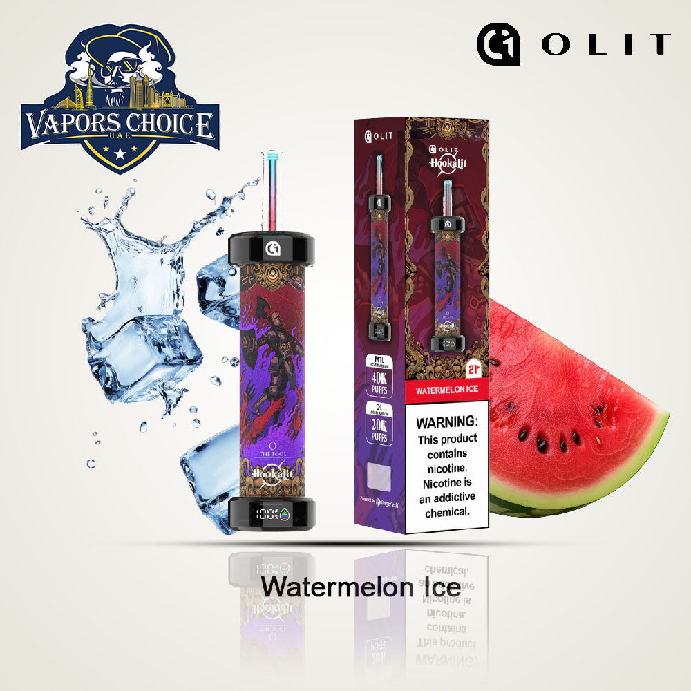 Olit Hookalit 40K Puffs Disposable Vape Watermelon Ice UAE Abu Dhabi & Al Sharjah