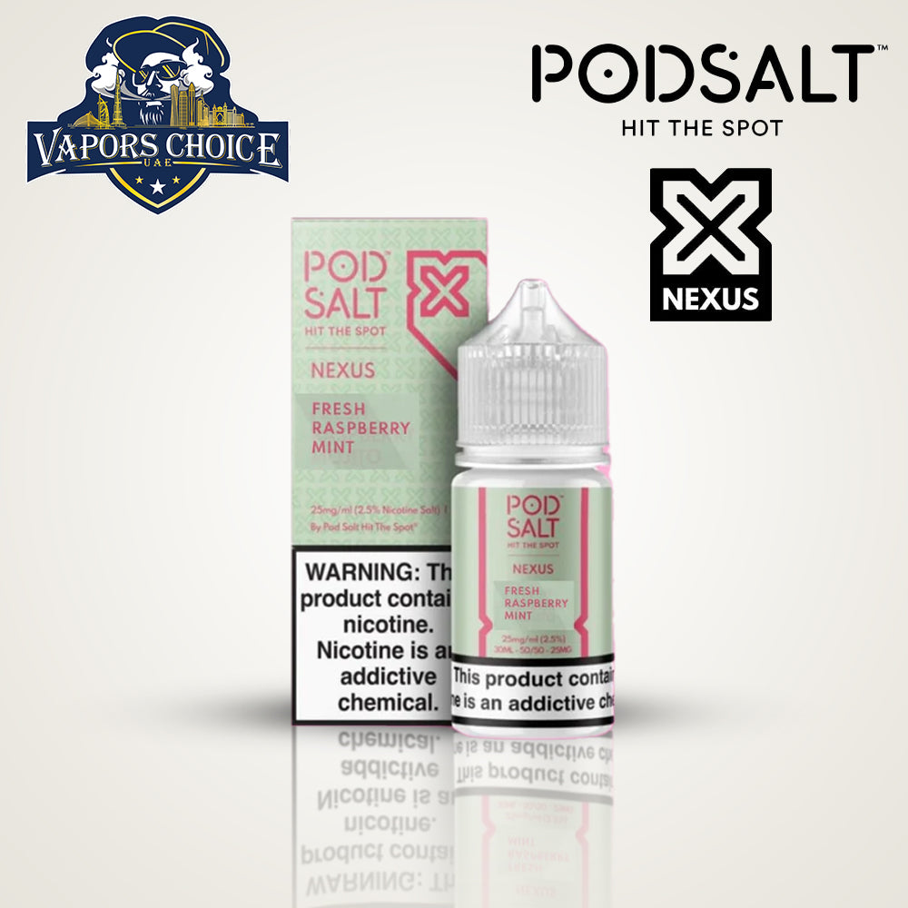 POD SALT NEXUS 20MG SALTNIC 30ML Fresh Raspberry Mint UAE Sharjah