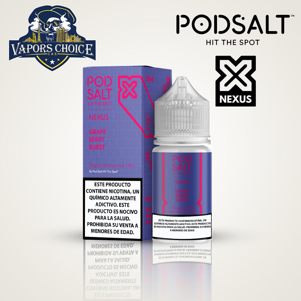POD SALT NEXUS 20MG SALTNIC 30ML Grape Berry Burst UAE 