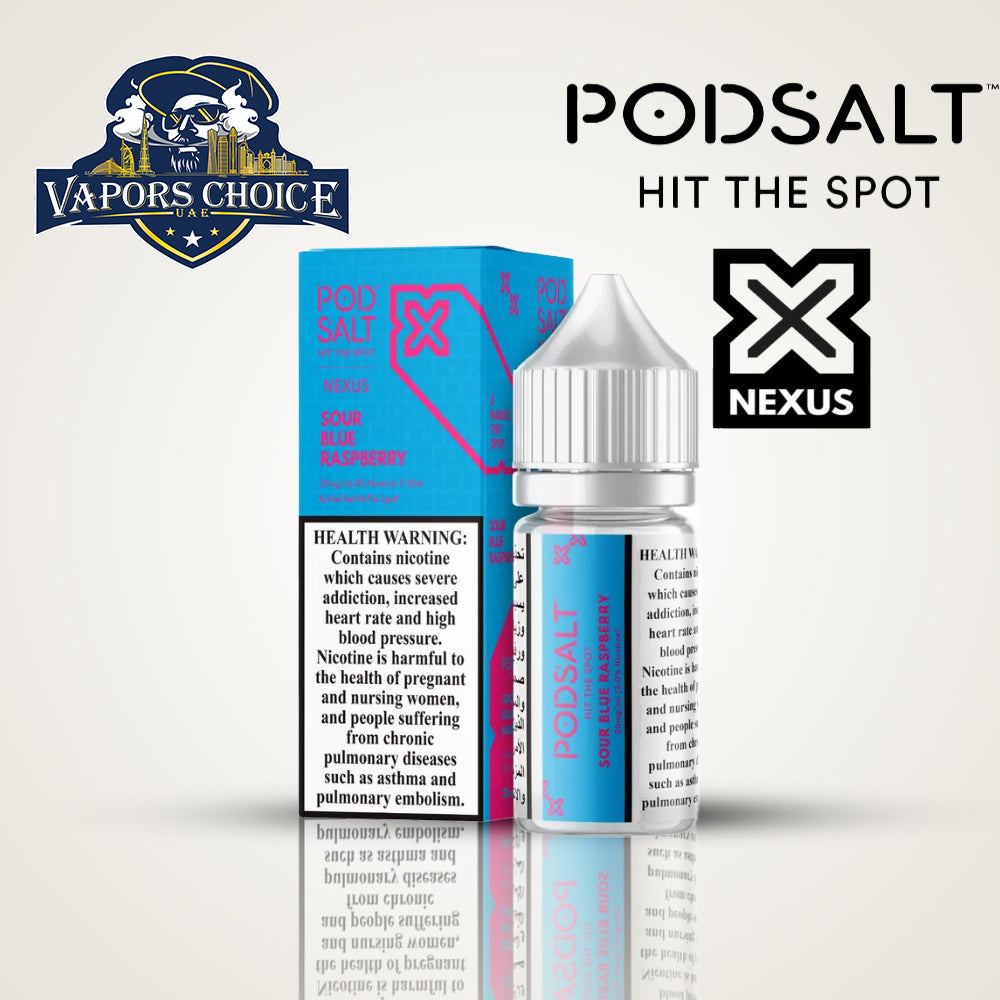 POD SALT NEXUS 20MG SALTNIC 30ML Sour Blue Raspberry UAE Sharjah