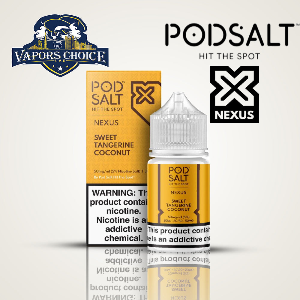 POD SALT NEXUS 20MG SALTNIC 30ML Sweet Tangerine Coconut UAE Abu Dhabi