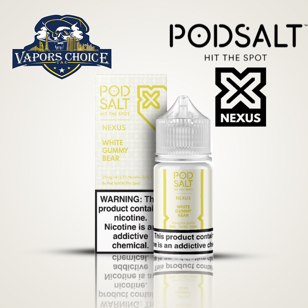 POD SALT NEXUS 20MG SALTNIC 30ML White Gummy Bear UAE Al Ain