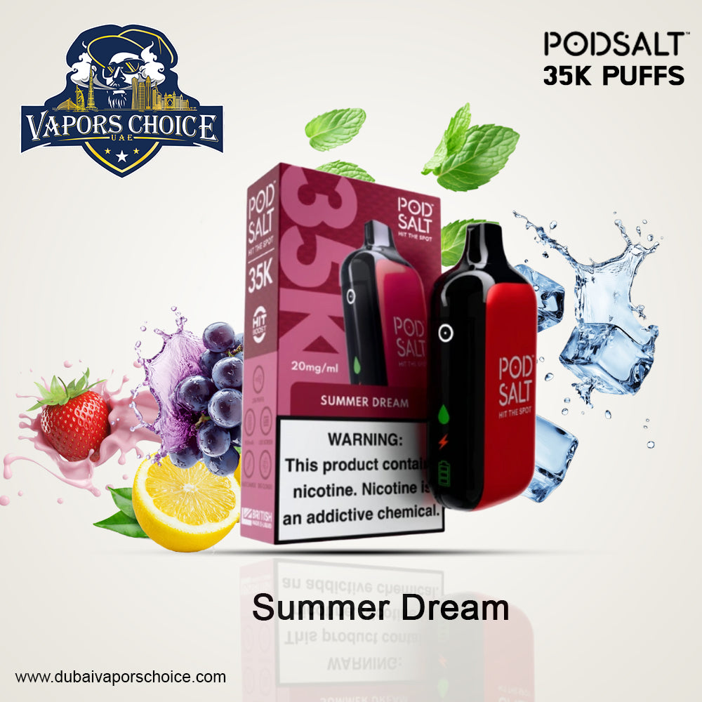 POD SALT 35K PUFFS DISPOSABLE VAPE 20MG Summer Dream UAE Abu Dhabi & Sharjah