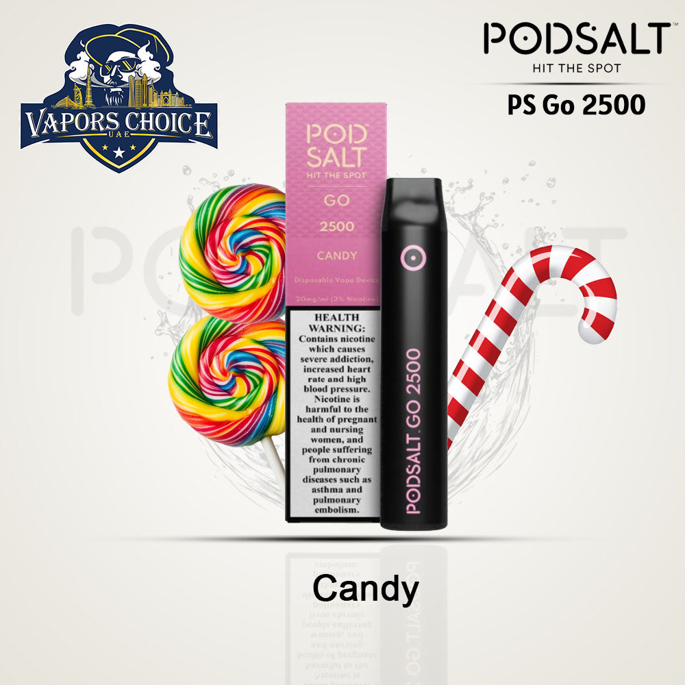PS GO 2500 (20mg) 2500 PUFFS - DISPOSABLE VAPE From Pod Salt Candy UAE Abu Dhabi & Ajman