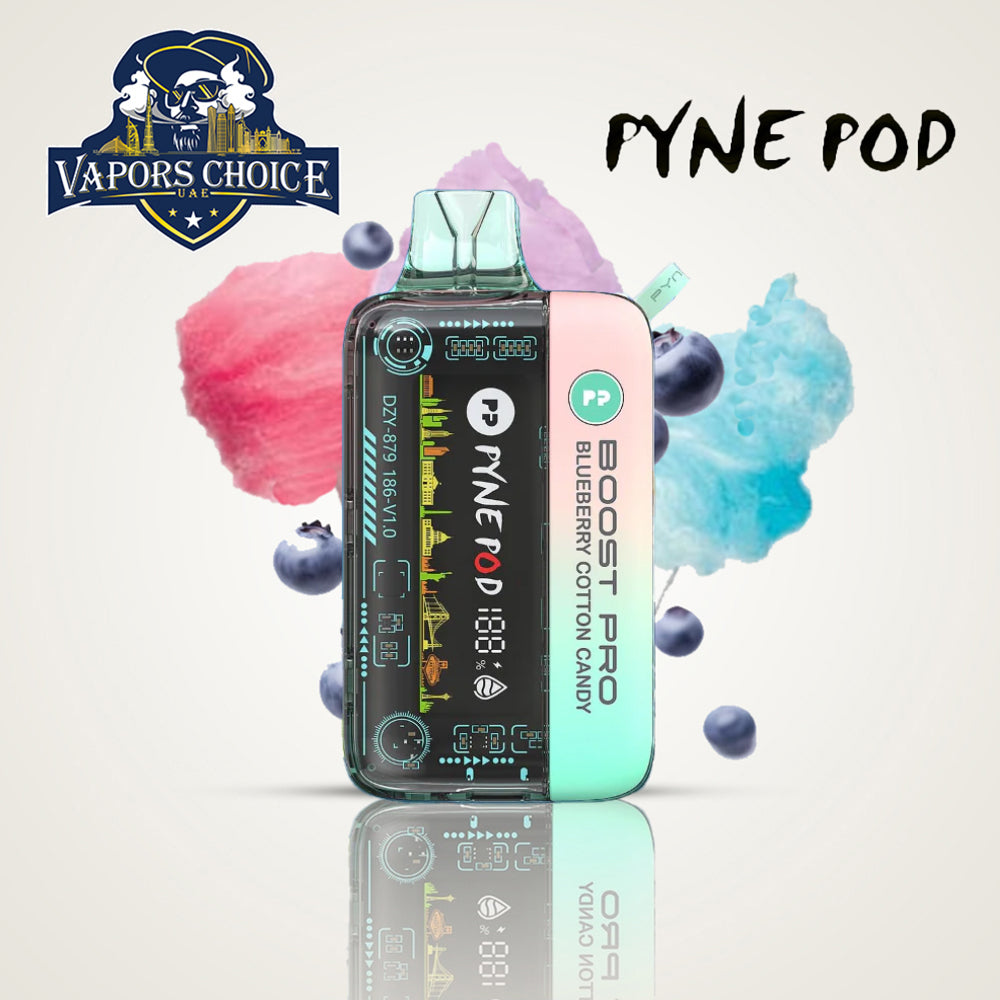 PYNE POD BOOST PRO 20000 PUFFS (50mg) - DISPOSABLE VAPE Blueberry Cotton Candy UAE Dubai