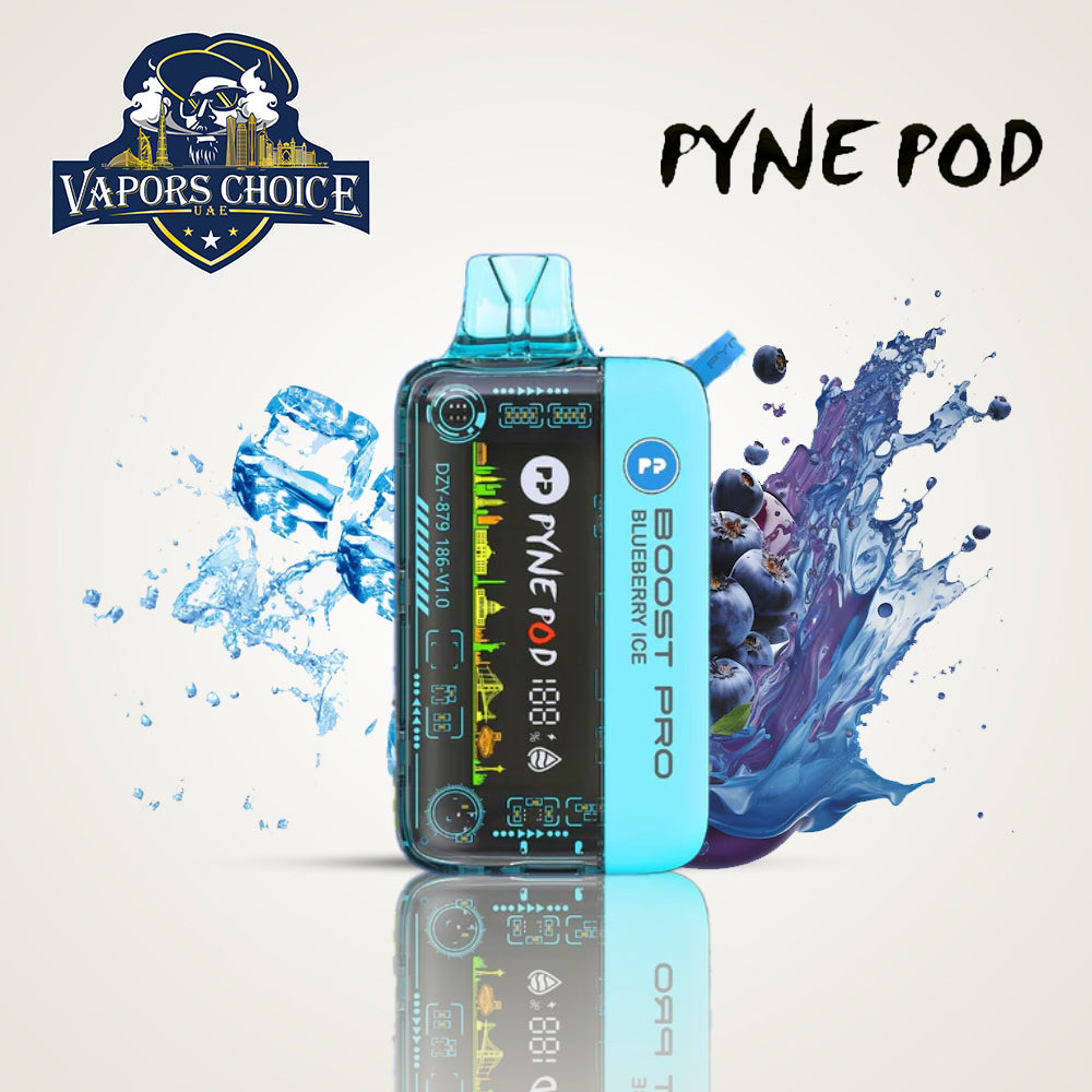 PYNE POD BOOST PRO 20000 PUFFS (50mg) - DISPOSABLE VAPE Blueberry Ice UAE Ajman