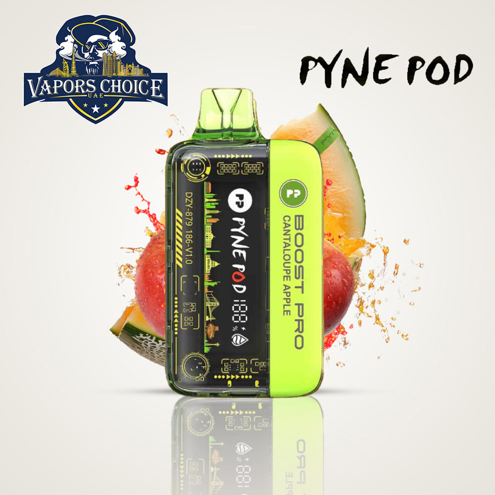 PYNE POD BOOST PRO 20000 PUFFS (50mg) - DISPOSABLE VAPE Cantaloupe Apple UAE Al Ain 
