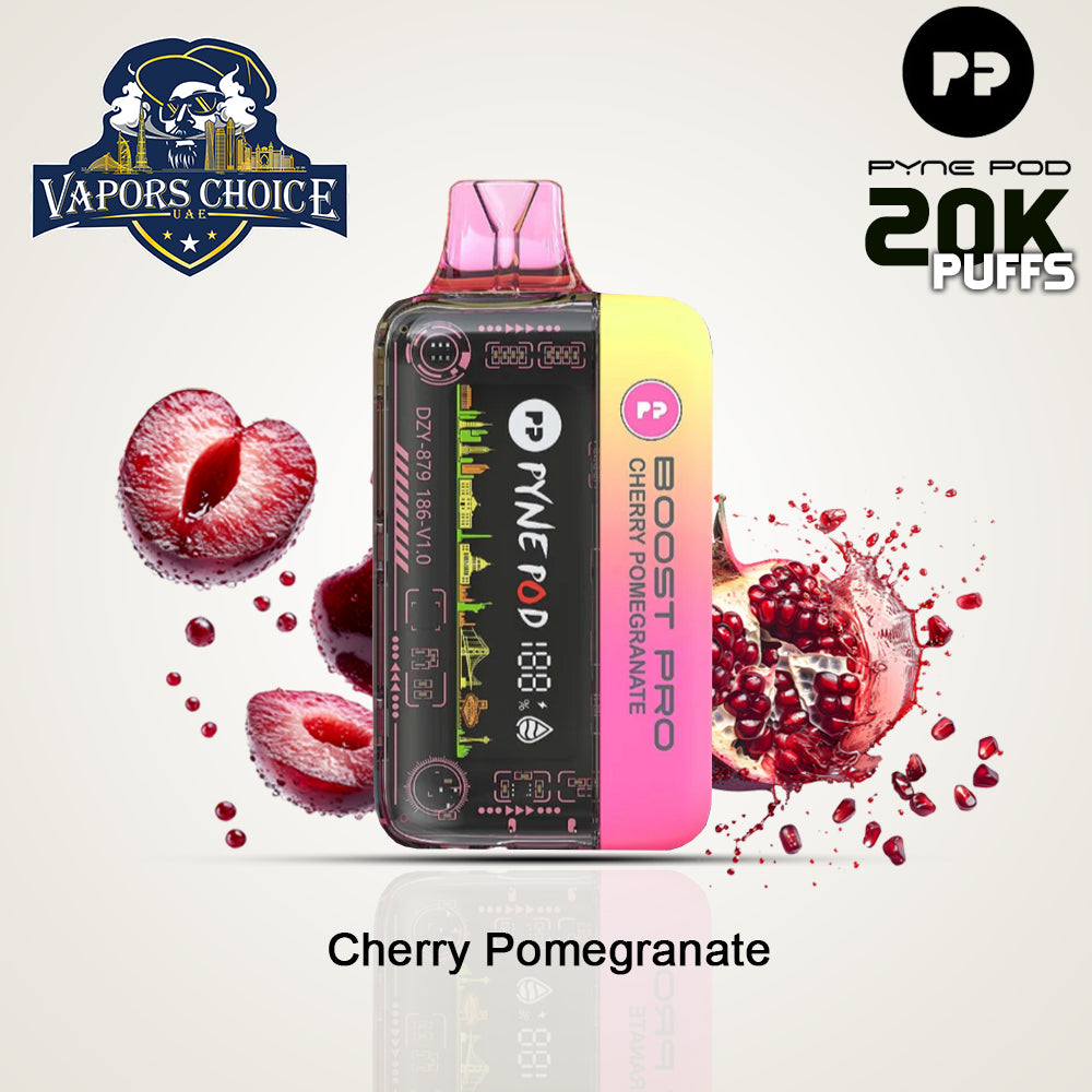PYNE POD BOOST PRO 20000 PUFFS (50mg) - DISPOSABLE VAPE Cherry Pomegranate UAE Abu Dhabi