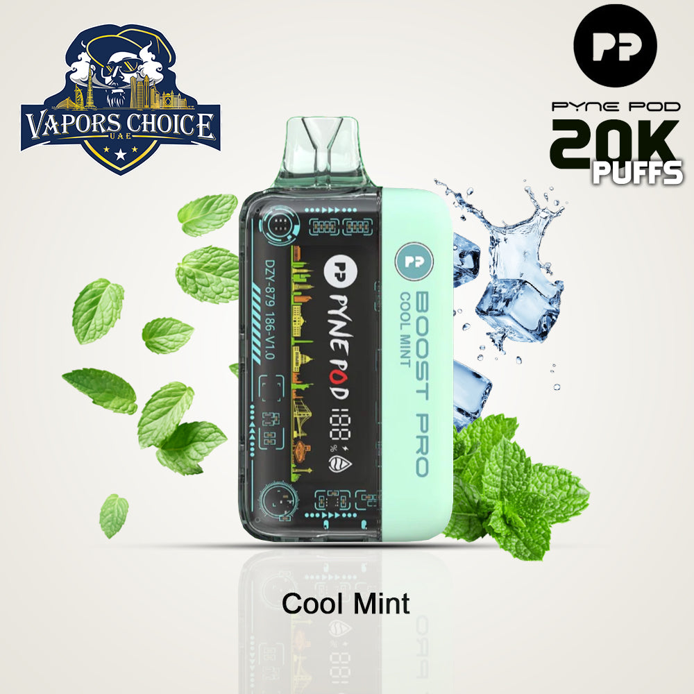 PYNE POD BOOST PRO 20000 PUFFS (50mg) - DISPOSABLE VAPE Cool Mint UAE Abu Dhabi