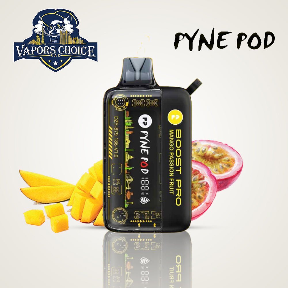 PYNE POD BOOST PRO 20000 PUFFS (50mg) - DISPOSABLE VAPE  Mango Passion Fruit UAE Abu Dhabi