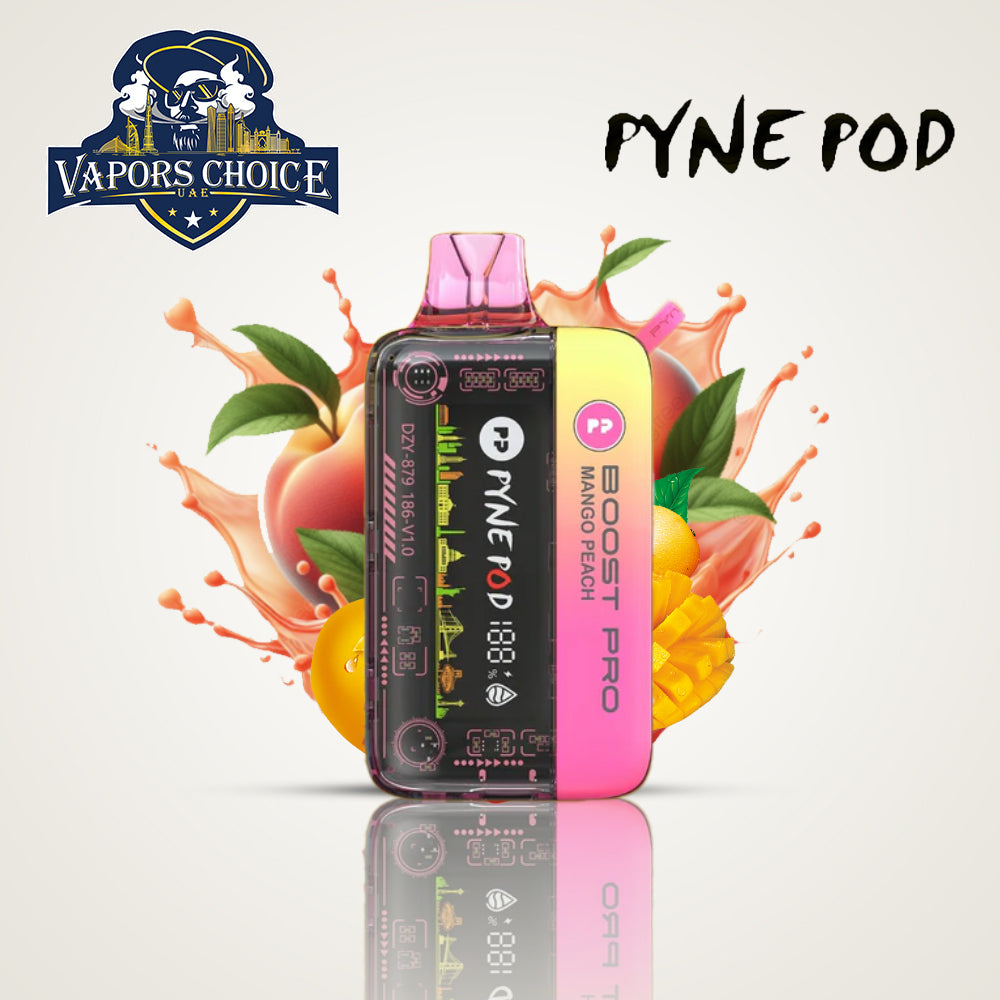 PYNE POD BOOST PRO 20000 PUFFS (50mg) - DISPOSABLE VAPE Mango Peach UAE Abu Dhabi