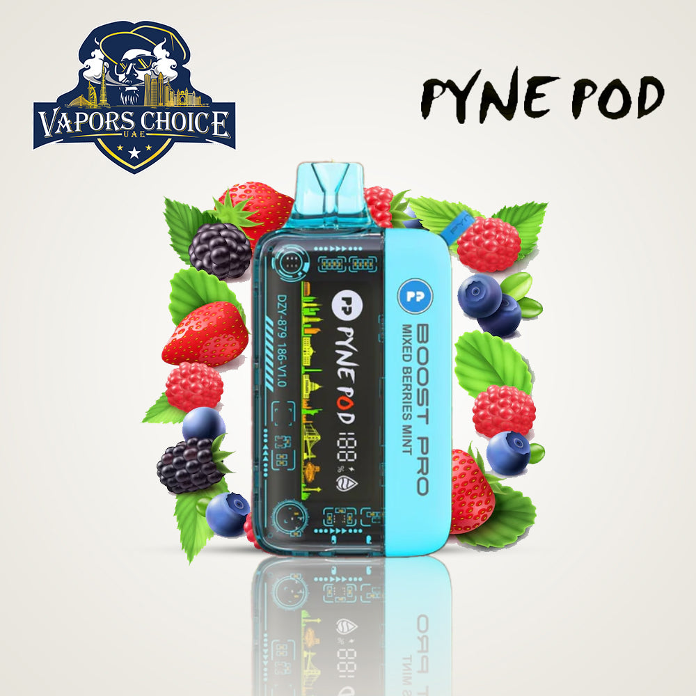 PYNE POD BOOST PRO 20000 PUFFS (50mg) - DISPOSABLE VAPE Mixed Berries Mint UAE Dubai