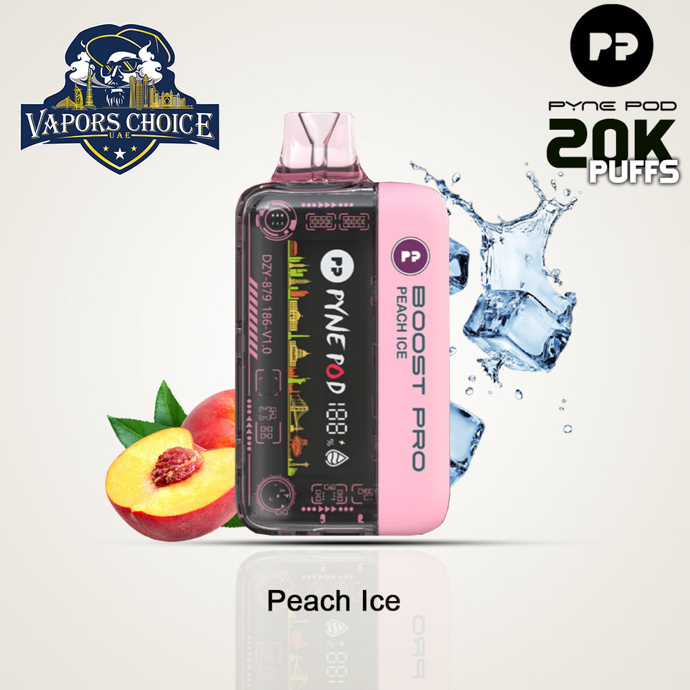 PYNE POD BOOST PRO 20000 PUFFS (50mg) - DISPOSABLE VAPE Peach Ice UAE Abu Dhabi