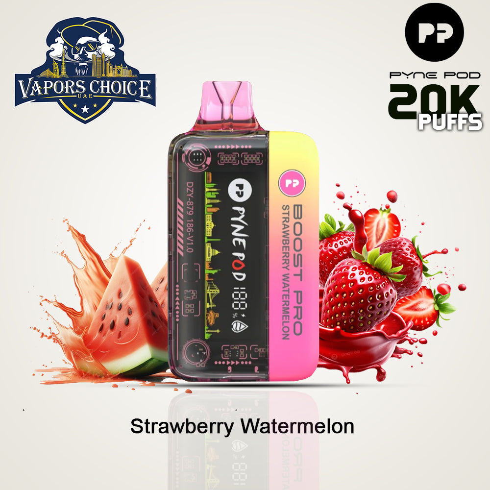 PYNE POD BOOST PRO 20000 PUFFS (50mg) - DISPOSABLE VAPE Strawberry Watermelon UAE Abu Dhabi