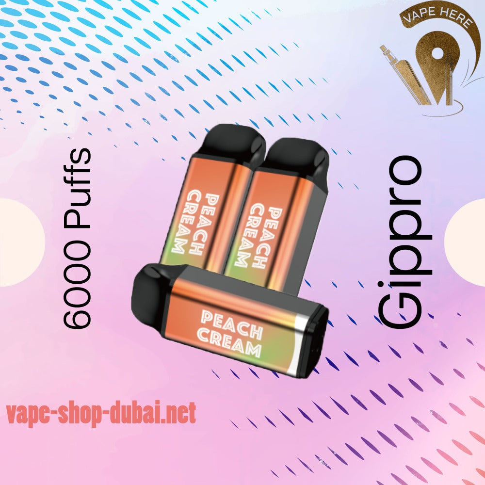 GIPPRO BLING BLING Peach Cream 6000 PUFFS UAE Sharjah