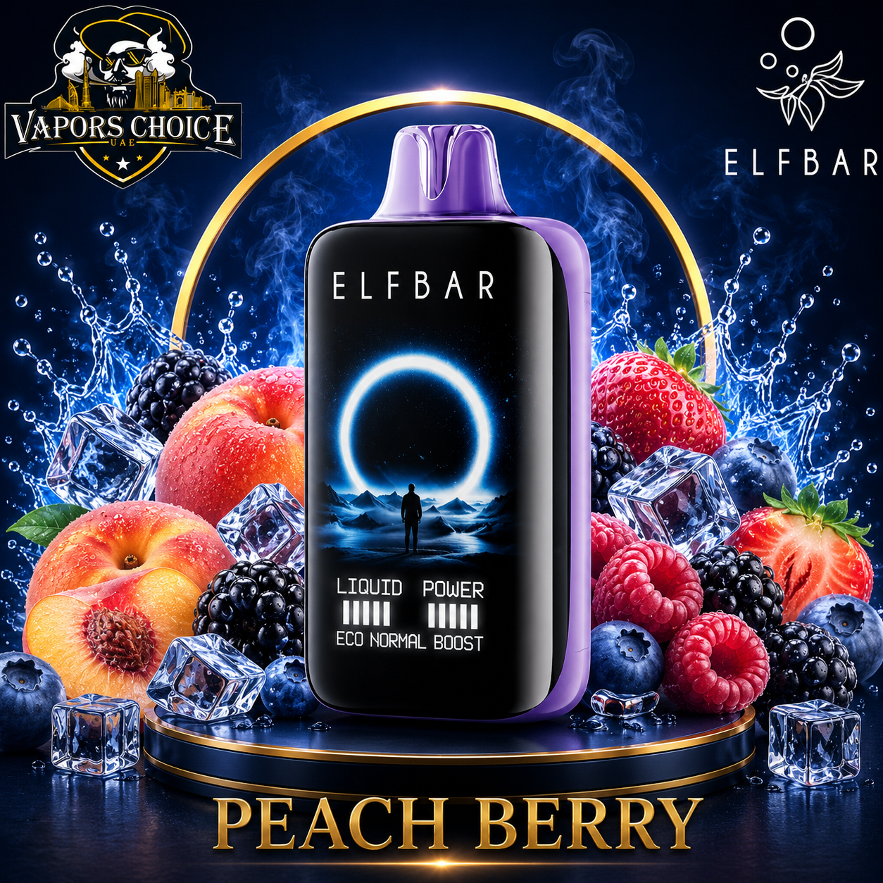 ELF BAR MOONNIGHT 40K Puffs – Disposable Vape & Peach Berry & UAE & Umm Al Quwain