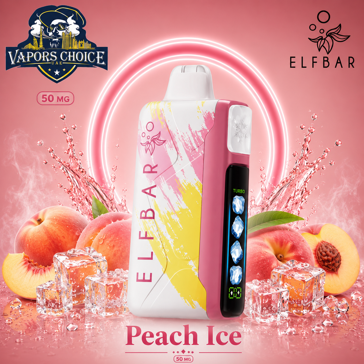 ELF BAR Ice King  30000 _ 30,000 Puffs – Disposable Vape & Peach Ice & UAE & Ras Al Khaimah