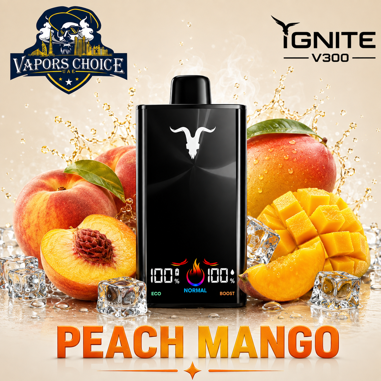 IGNITE V300 _ 30,000 Disposable Vape 30K Puffs & Peach Mango & UAE & Ajman