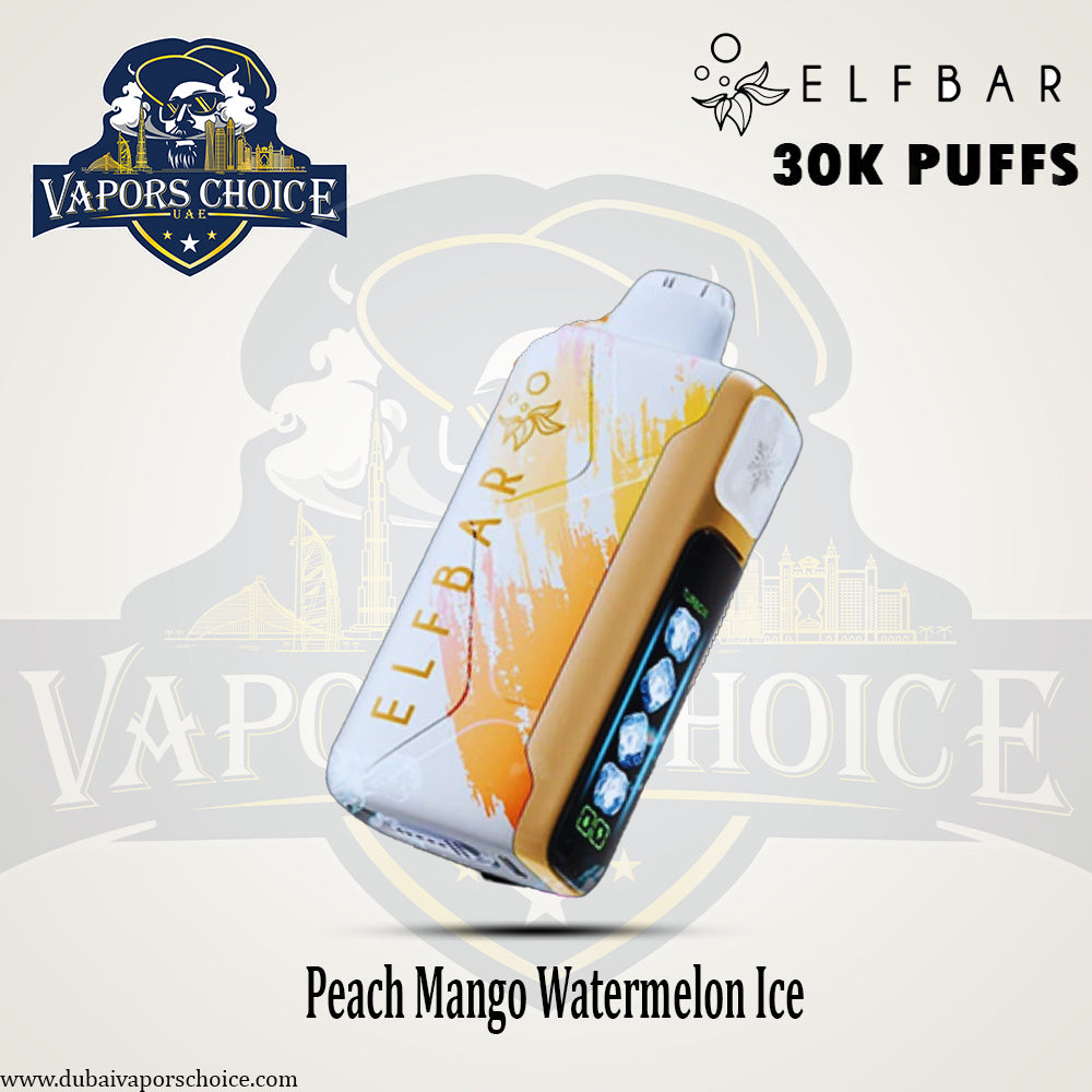 ELF BAR Ice King 30000 PUFFS Disposable Vape & Prach Mango Watermelon Ice & UAE & Ajman 