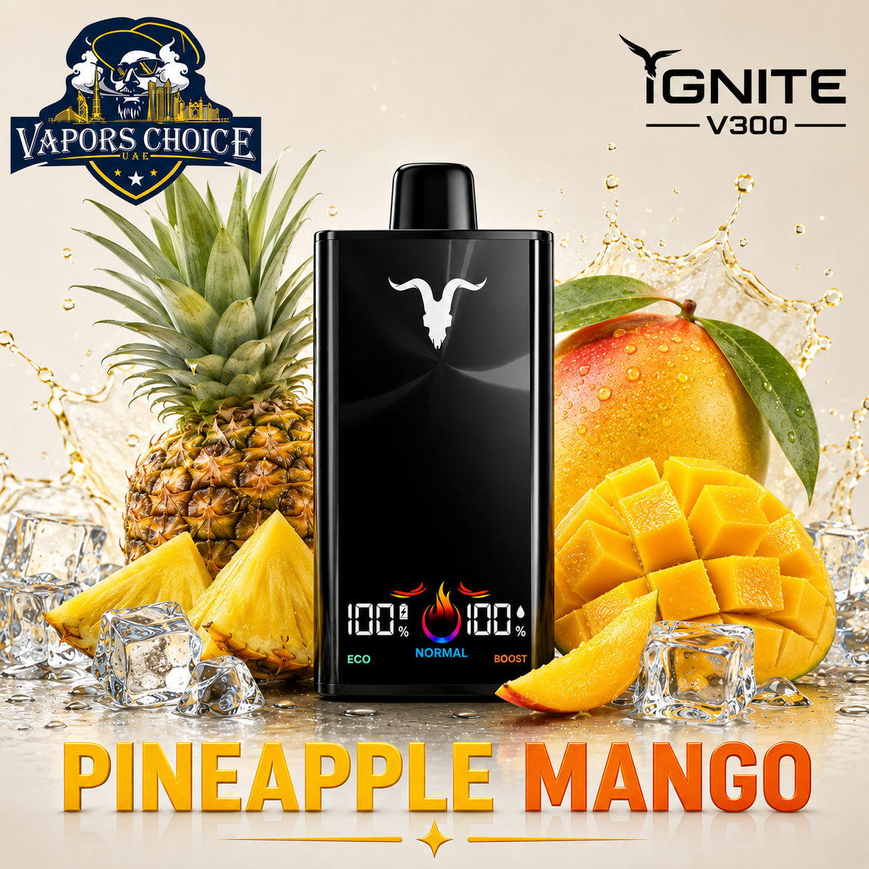IGNITE V300 _ 30,000 Disposable Vape 30K Puffs & Pineapple Mango & UAE & Sharjah