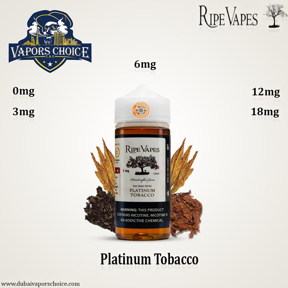 VCT Collection From Ripe Vapes E-Liquids 60ML&120ML
& Platinum Tobacco & Al Fajarh 