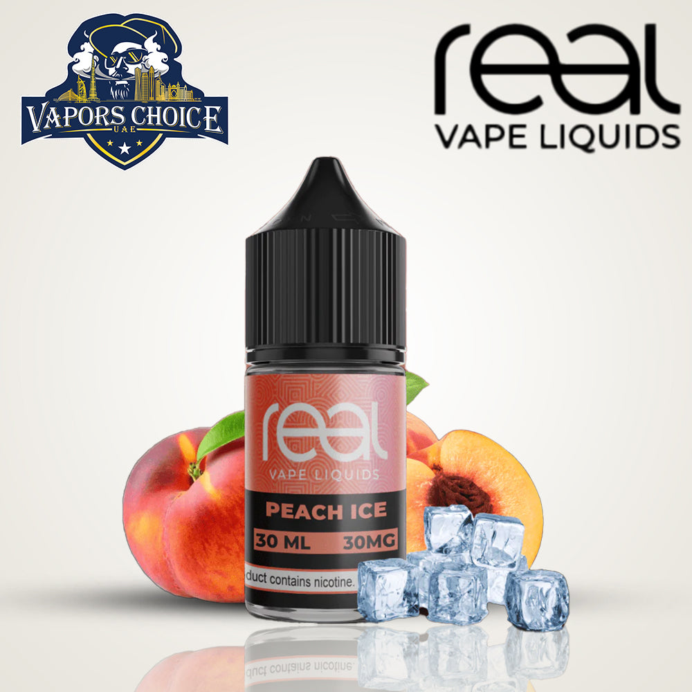 REAL VAPE  30ML SALTNIC Peach Ice UAE Abu Dhabi