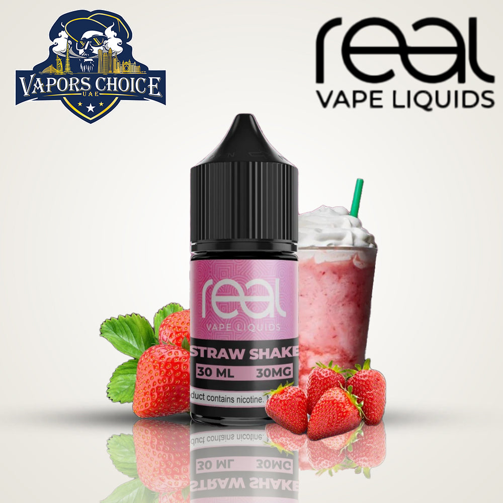 REAL VAPE  30ML SALTNIC Straw Shake UAE Dubai