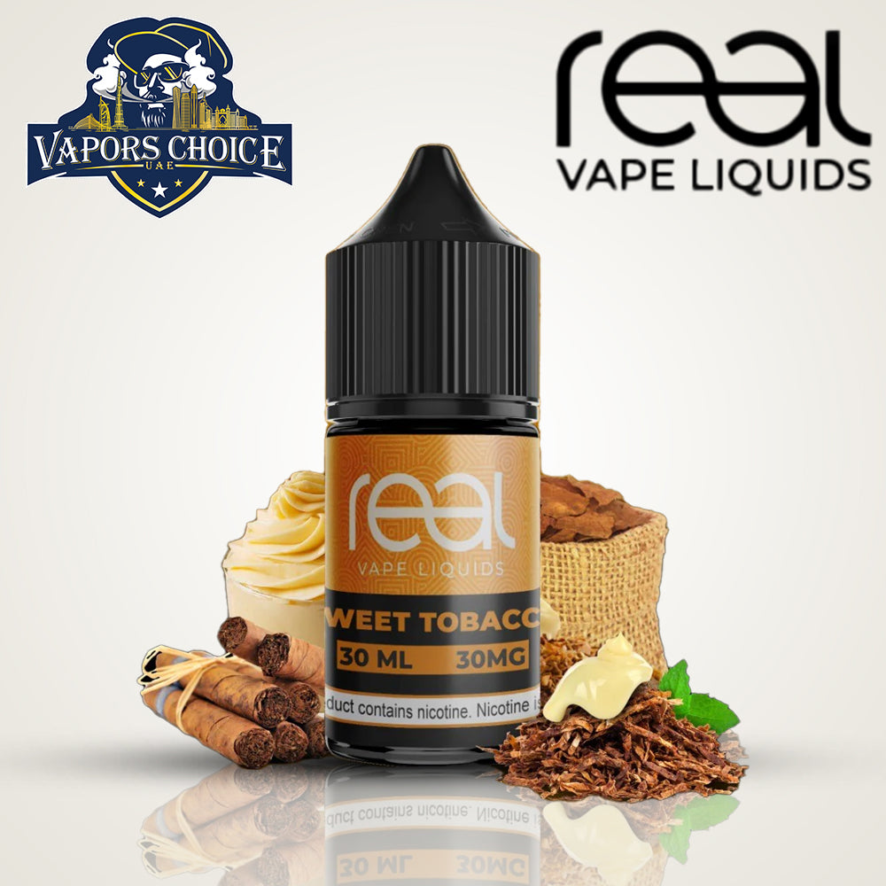 REAL VAPE  30ML SALTNIC Sweet Tobacco UAE Ras Al Khaimah
