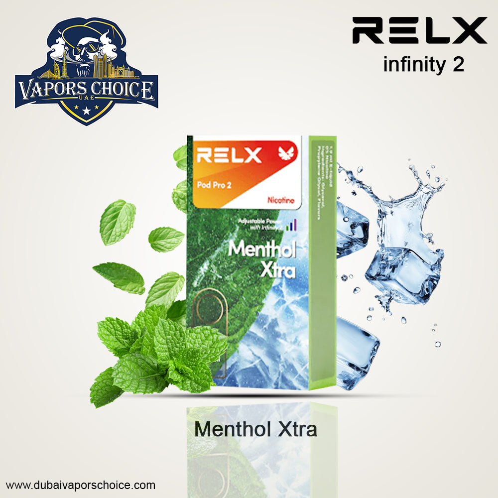 RELX INFINITY PRO 2 Pods 30mg - Prefilled Replacement Pod 1 pcs per pack Menthol Xtra UAE Abu Dhabi & Dubai