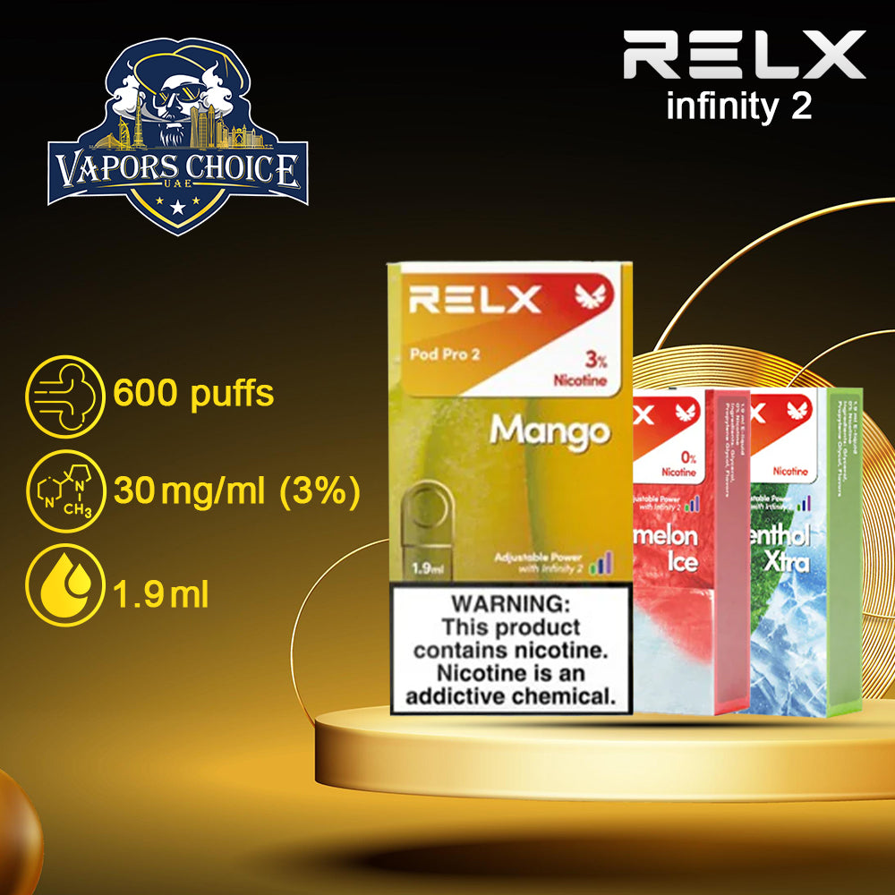 RELX INFINITY PRO 2 Pods 30mg - Prefilled Replacement Pod 1 pcs per pack 2st UAE Dubai