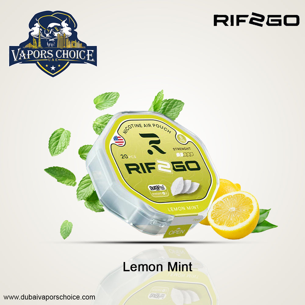 RIF2GO Nicotine Pouches Lemon Mint UAE Abu Dhabi & Al Ain