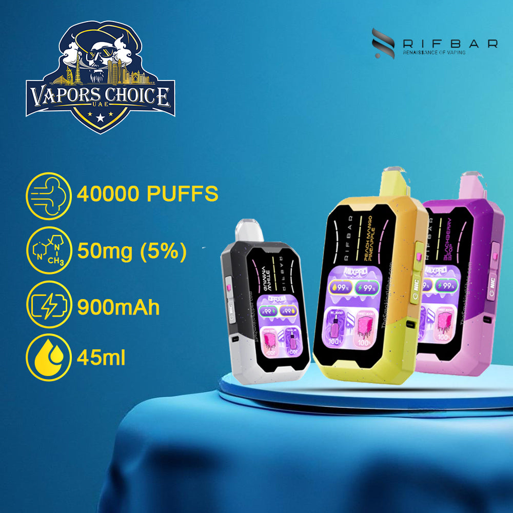 RIFBAR MIX PRO 40K PUFFS Disposable Vape 1st UAE Au Dhabi