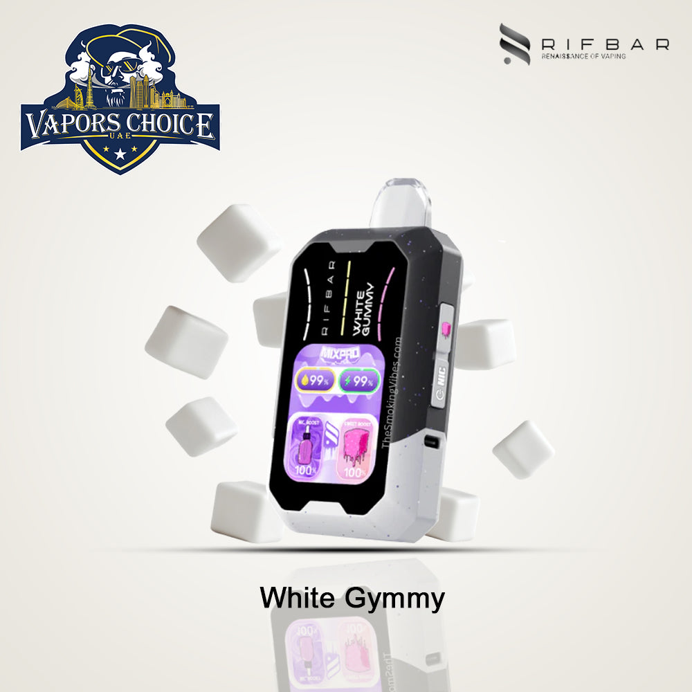 RIFBAR MIX PRO 40K PUFFS Disposable Vape White Gummy UAE Fujairah