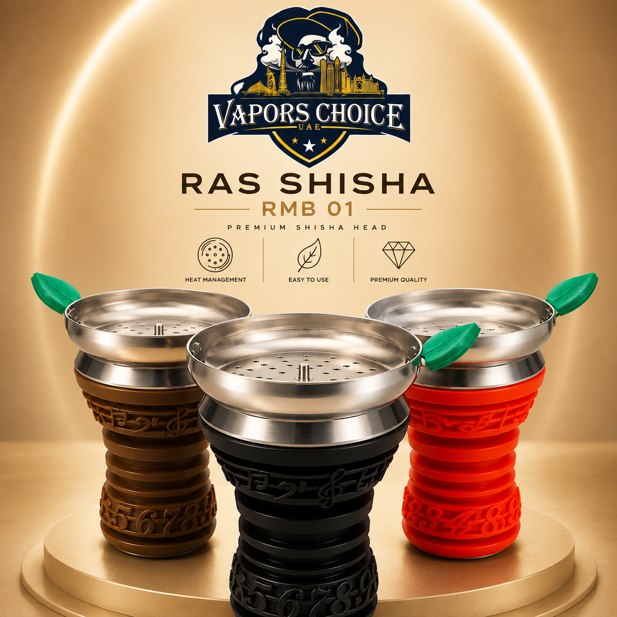 Ras Shisha RMB 01 🔥– Premium Silicone Shisha Head with Metal Screen UAE Dubai 