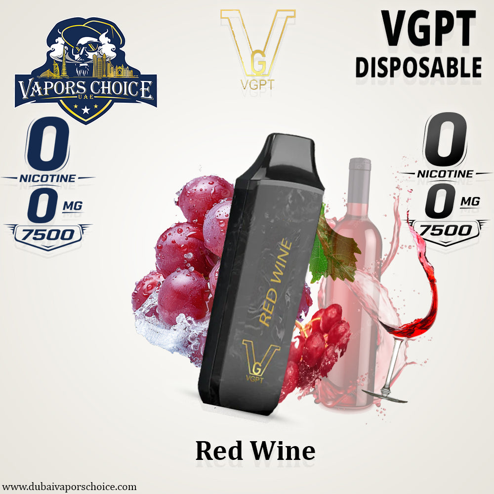 VGPT DISPOSABLE VAPE (0mg-20mg-50mg) 7500 PUFFS & Red Wine 0mg & UAE & Fujairah
