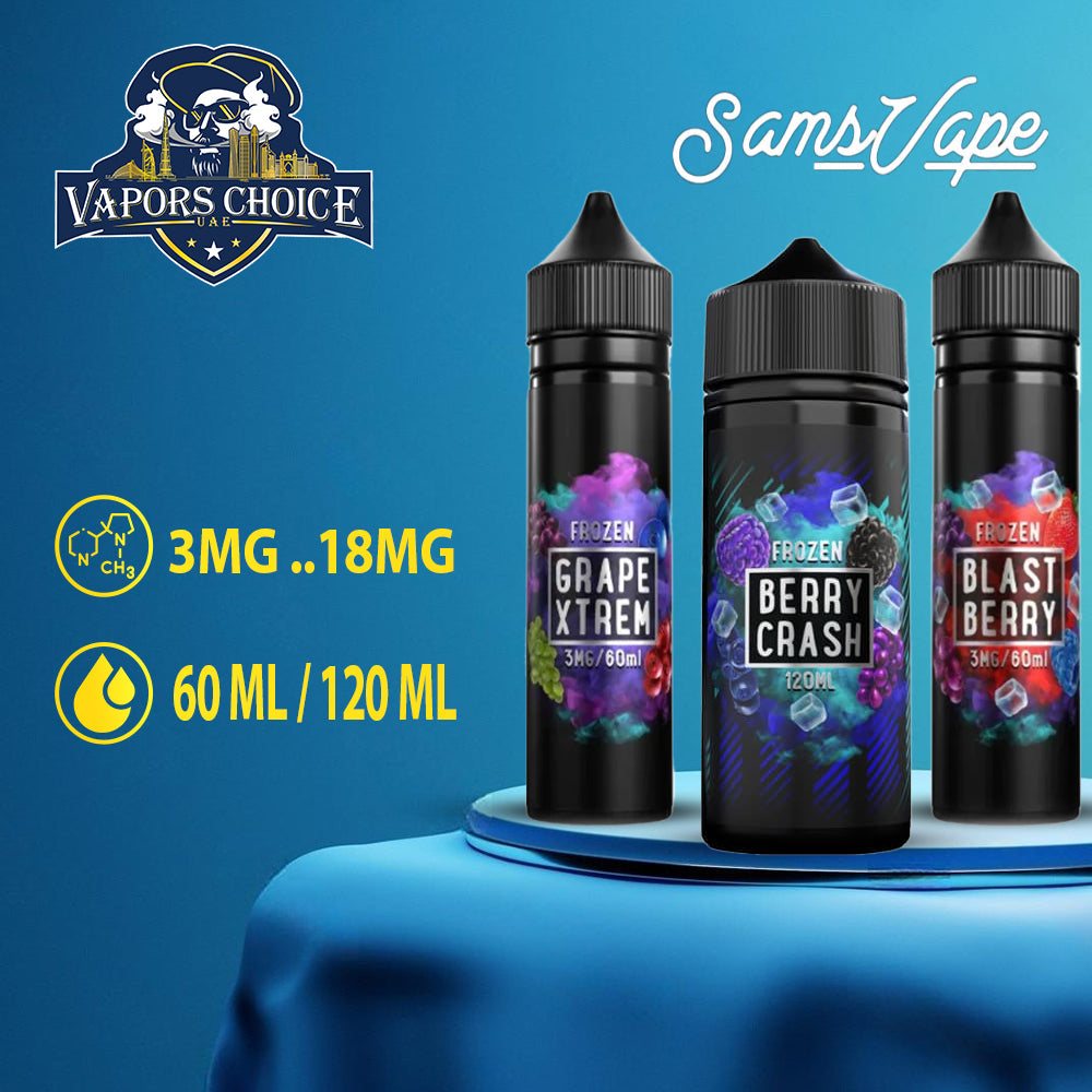 SAMS VAPE Premium E-Liquids  60ML & 120ML Juice (FROZEN SERIES) UAE Dubai
