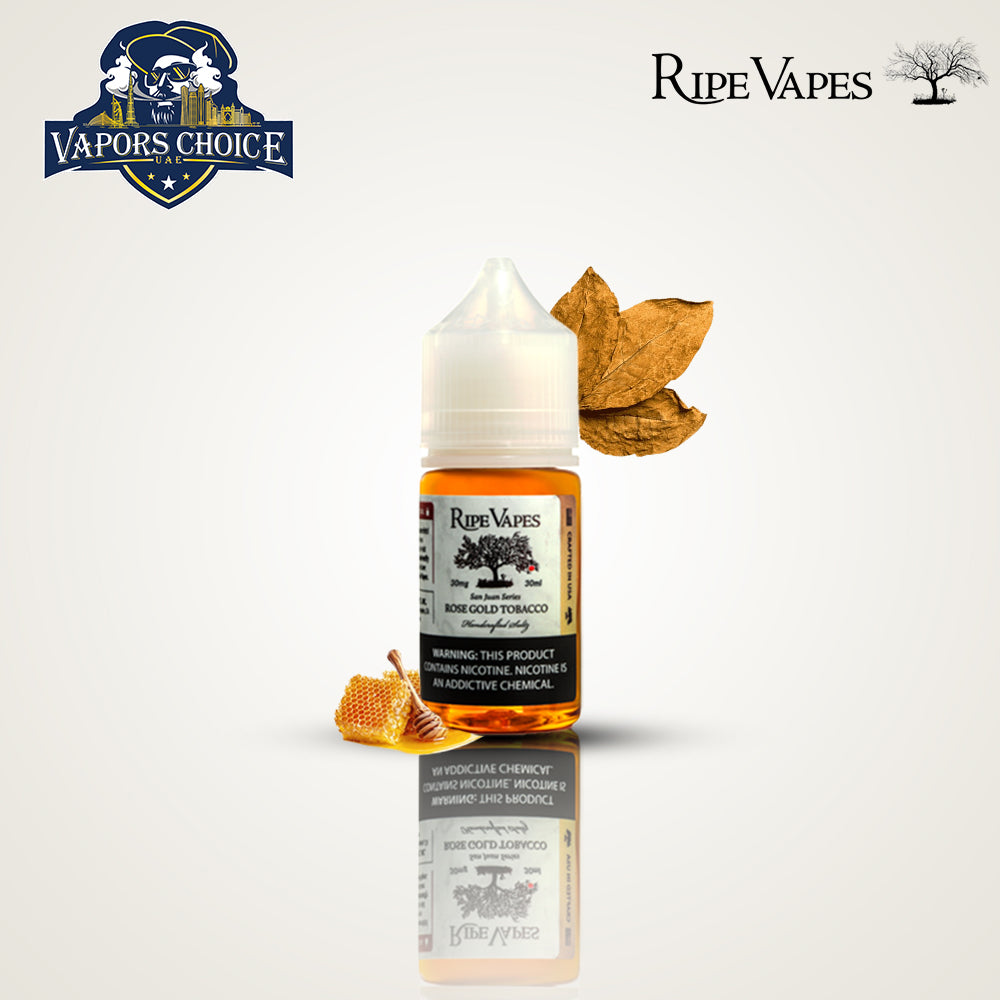 SAN JUAN Collection From Ripe Vapes SALTNIC 30ML Rose Gold Tobacco UAE Abu Dhabi, Dubai