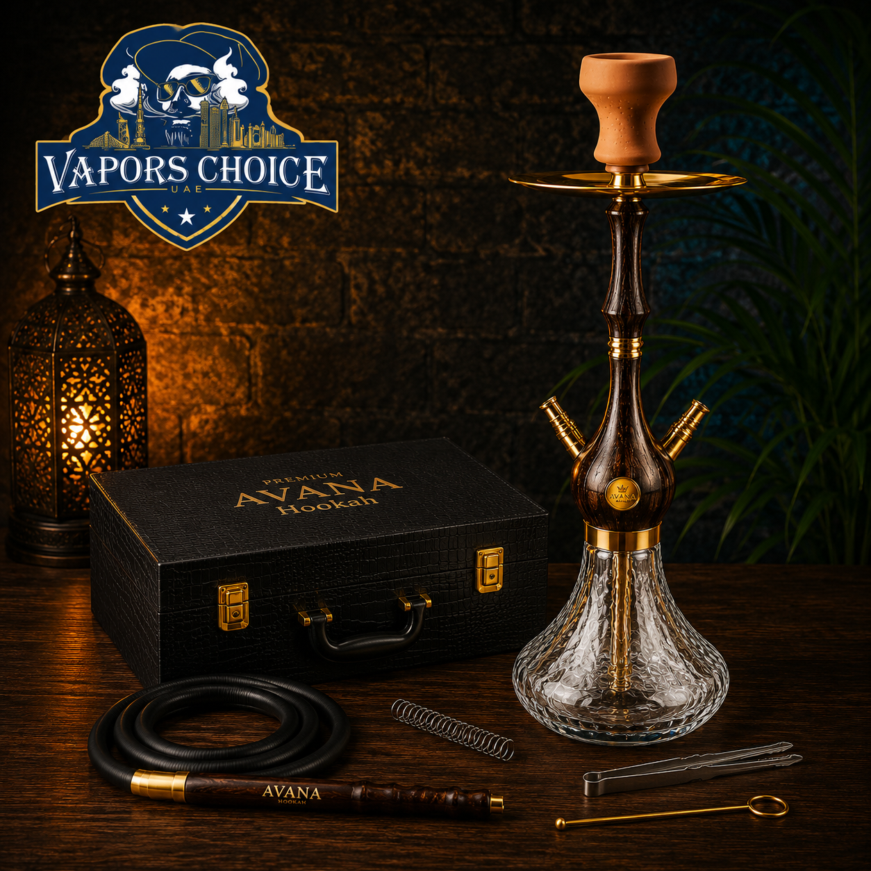SHISHA AVANA HOOKA 06 Wood Style 🏺 – Premium Traditional Hookah 70CM Uae - abu Dhabi 