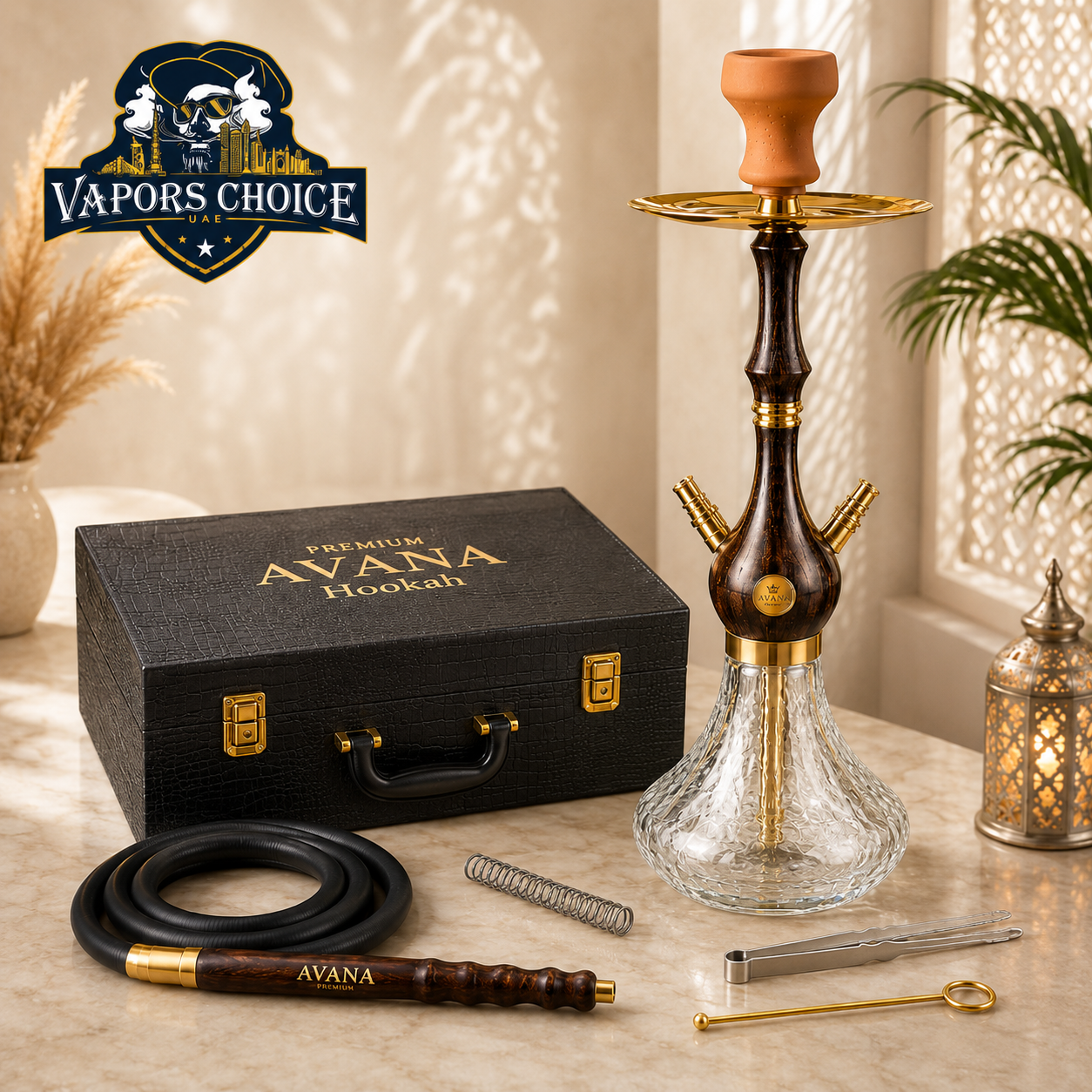 SHISHA_AVANA_HOOKA_06_Wood_Style_Premium_Traditional_Hookah_70CM_ Dubai 
