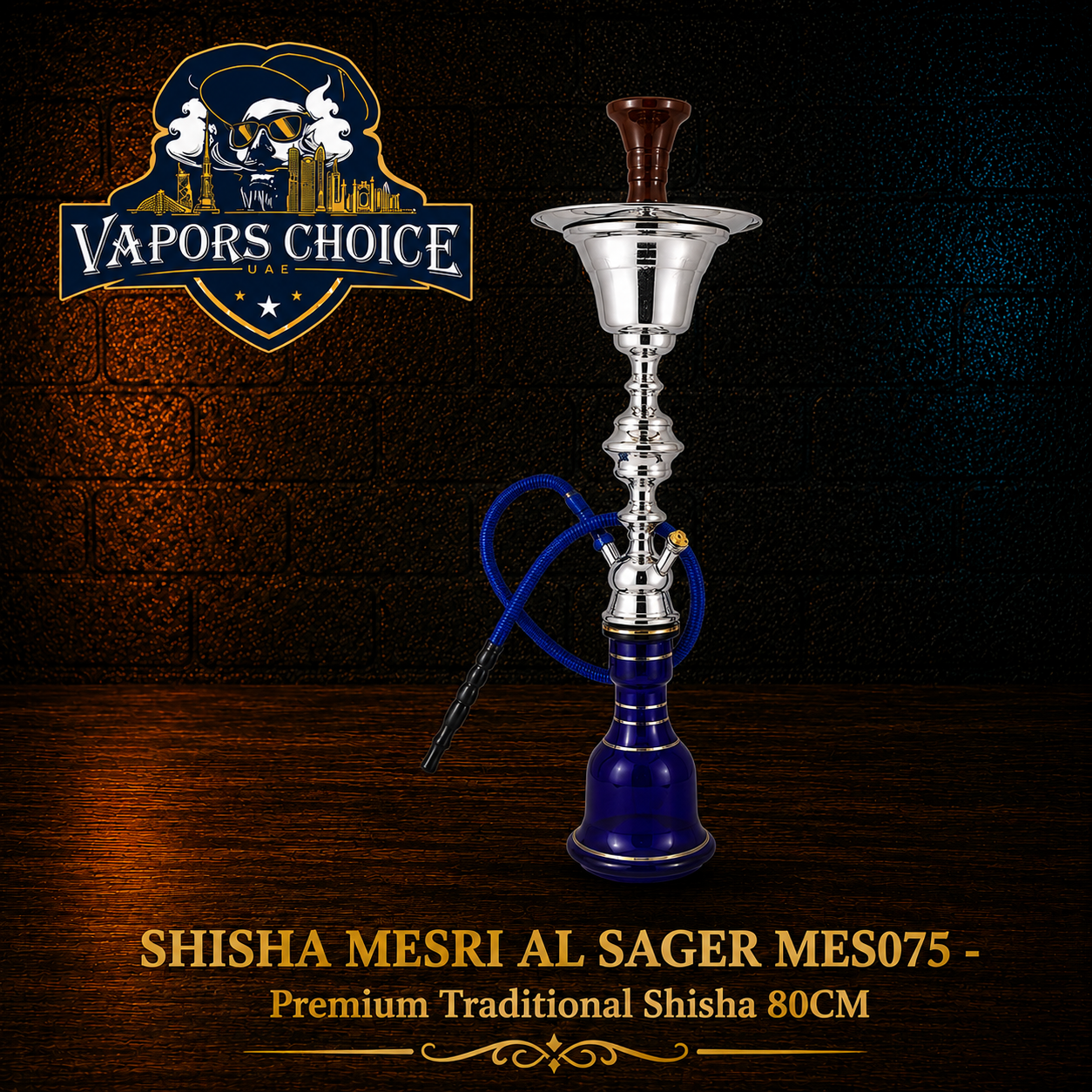 SHISHA MESRI AL SAGER MES075 - Premium Traditional Shisha 80CM