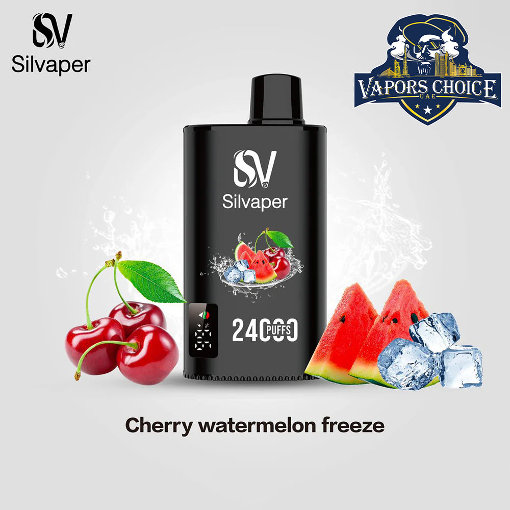 SILVAPER 24000 PUFFS (20mg) - DISPOSABLE VAPE Cherry Watermelon Freeze UAE Al Ain & Ajman