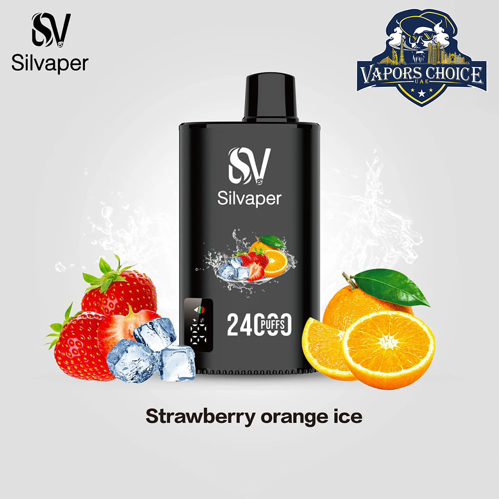 SILVAPER 24000 PUFFS (20mg) - DISPOSABLE VAPE Strawberry Orang Ice UAE Dubai & Ajman 